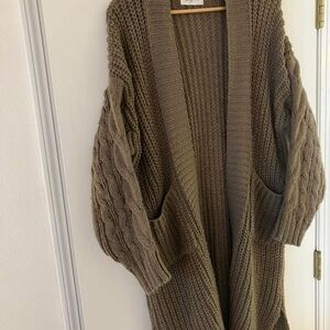 Carly Jean Los Angeles brown Knit Cardigan